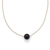 16" + 2" Gold Filled Black Onyx Necklace