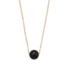 16" + 2" Gold Filled Black Onyx Necklace