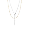 21" Rhodium Plated Paperclip Chain Necklace