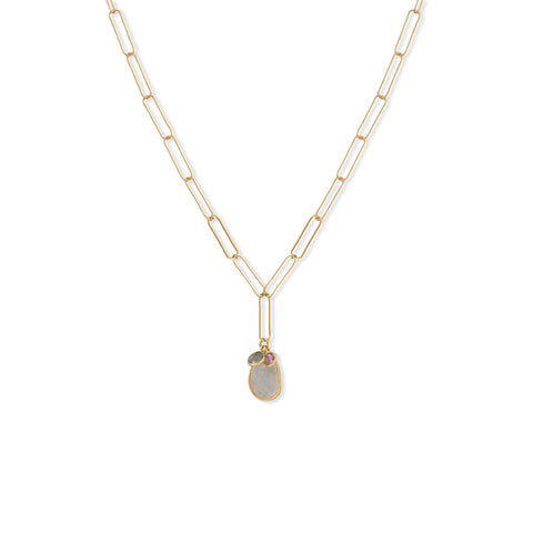 20" 14 Karat Gold Plated Charm Drop Necklace