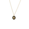 Sacred Scarab! 24" 14 Karat Gold Plated Black Onyx Necklace
