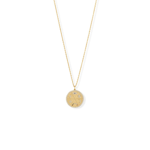 16" + 2" Celestial Medallion Necklace