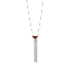 Snake Chain Fringe Baltic Amber Necklace