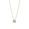 16" + 2" 14 Karat Gold Plated Pear Chalcedony Necklace