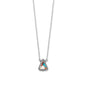 18" + 2" Oxidized Spiny Oyster and Turquoise Necklace