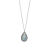 18" Pear Cutout Roman Glass Necklace