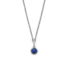 18" + 2" Oxidized Reversible Lapis and Rainbow Moonstone Necklace