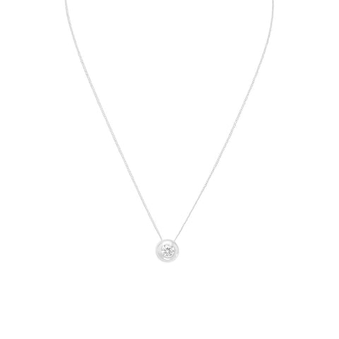 16" Necklace with 5mm Bezel Set CZ