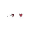 Red Heart Stud Earrings