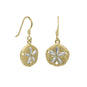14 Karat Gold Plated Sand Dollar French Wire Earrings