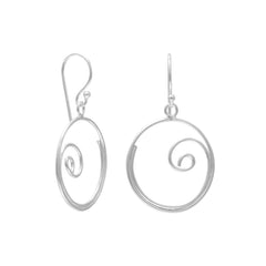 Thin Swirl Design Earrings