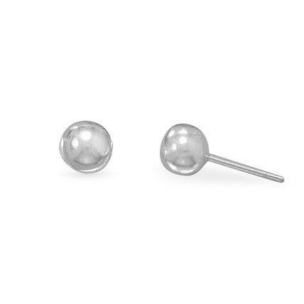 Yellow Gold Plated Ball Stud Earrings For Women & Men - 6mm, 8mm, 10mm Sizes, Unisex Fashion Jewelry Gold Ball Stud Earrings