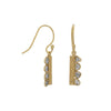 14 Karat Gold Plated Polki Diamond Drop Earrings