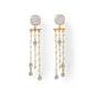 14 Karat Gold Plated Rainbow Moonstone Post Earrings
