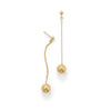 14 Karat Gold Plate Bead Drop Earrings