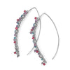 Rhodium Plated Marquise Wire Beaded Earring