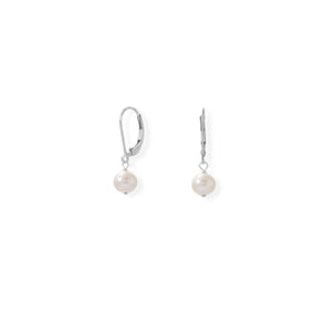 5.5-6mm Cultured Freshwater Pearl Lever Earrings