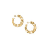 Wonderfully Wavy! 14 Karat Gold Plated Flat Wavy Hoop Earrings