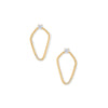 14 Karat Gold White Topaz Stud Earrings
