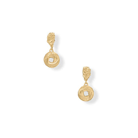 14 Karat Gold Plated Love Knot Earrings