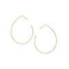 14 Karat Gold Plated Large Pear Outline Earrings