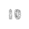 Rhodium Plated 10mm CZ Hoop Earrings