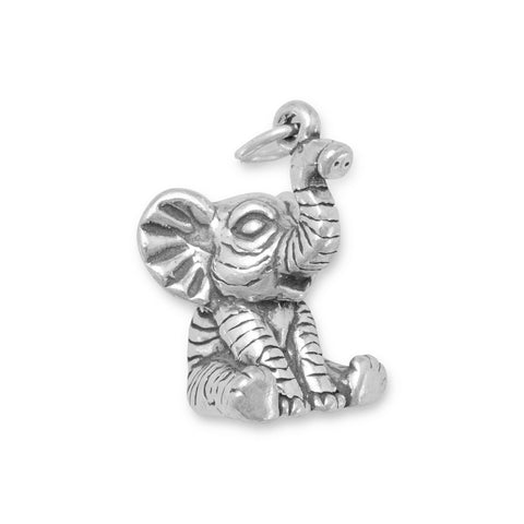 Sitting Baby Elephant Charm