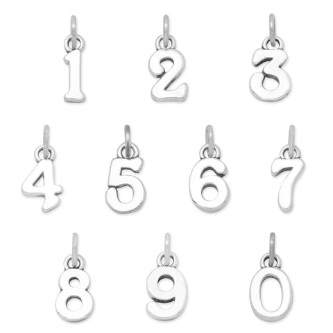 Oxidized Number Charms (0-9)