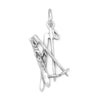 Snow Ski and Ski Poles Charm