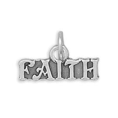 Oxidized Faith Charm