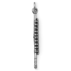 Oxidized 3D Flute Charm