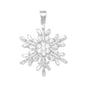 Rhodium Plated CZ Snowflake Pendant