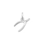 Oxidized Wishbone Charm