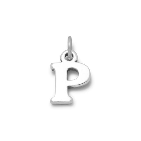 Oxidized Greek Alphabet Letter Charm - Rho