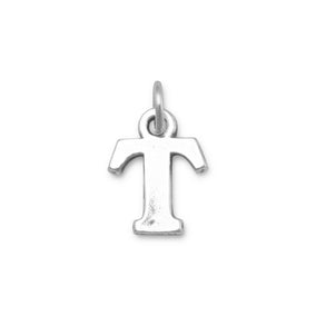 Oxidized Greek Alphabet Letter Charm - Tau
