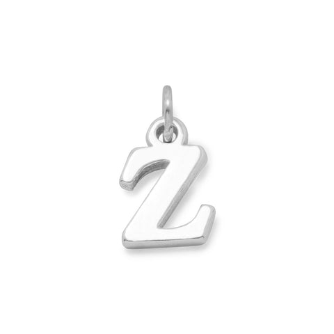 Oxidized Greek Alphabet Letter Charm - Zeta