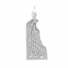 Oxidized Delaware State Charm