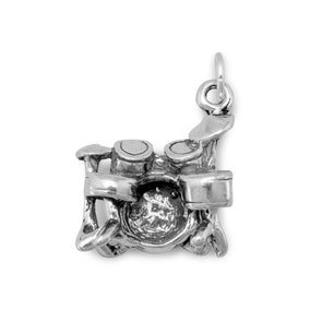 Oxidized Drum Set Charm