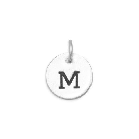 Oxidized Initial "M" Charm
