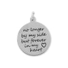 Rhodium Plated "Forever in My Heart" Charm