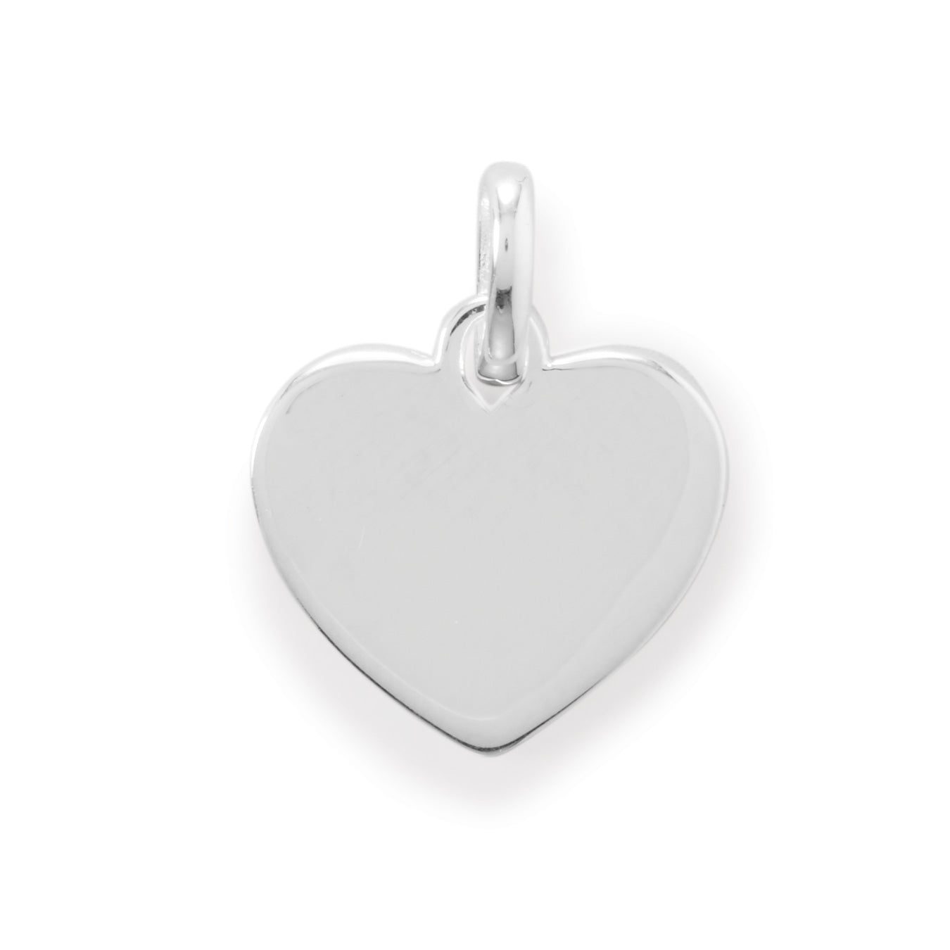Engravable Heart Pendant - Wholesale Silver Jewelry - Silver Stars