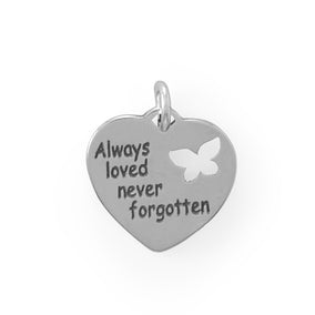 Oxidized "Always loved, never forgotten" Charm