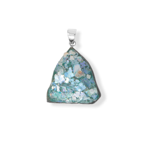 Freeform Roman Glass Shard Pendant