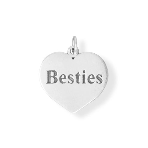 "Besties" Heart Charm