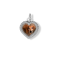 Oxidized Heart Shaped Picture Frame Charm