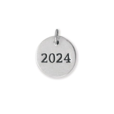 "2024" Round Charm