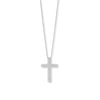 Rhodium Plated Ornate CZ Cross Slide