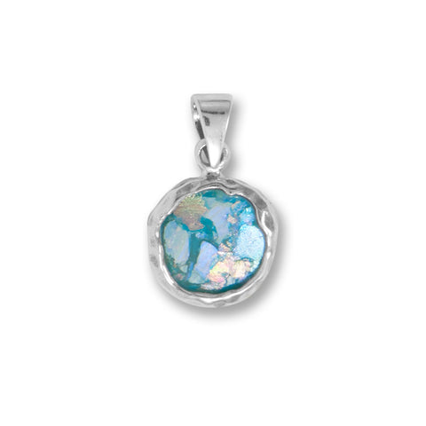 11mm Round Roman Glass Pendant