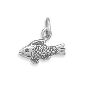 Oxidized 3D So ReFISHing Fish Charm Wholesale Silver Jewelry Silver Stars Collection