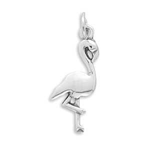 Oxidized Flamingo Charm Wholesale Silver Jewelry Silver Stars
